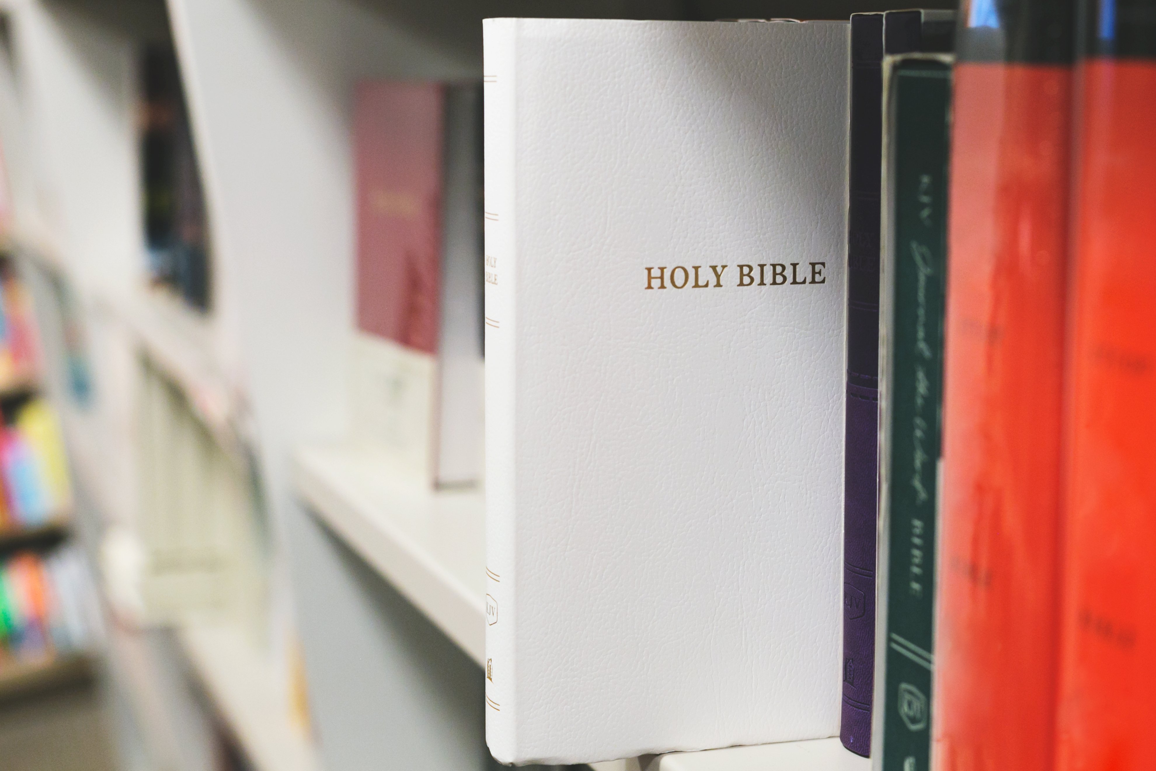 bible on book shelf 4460x4460